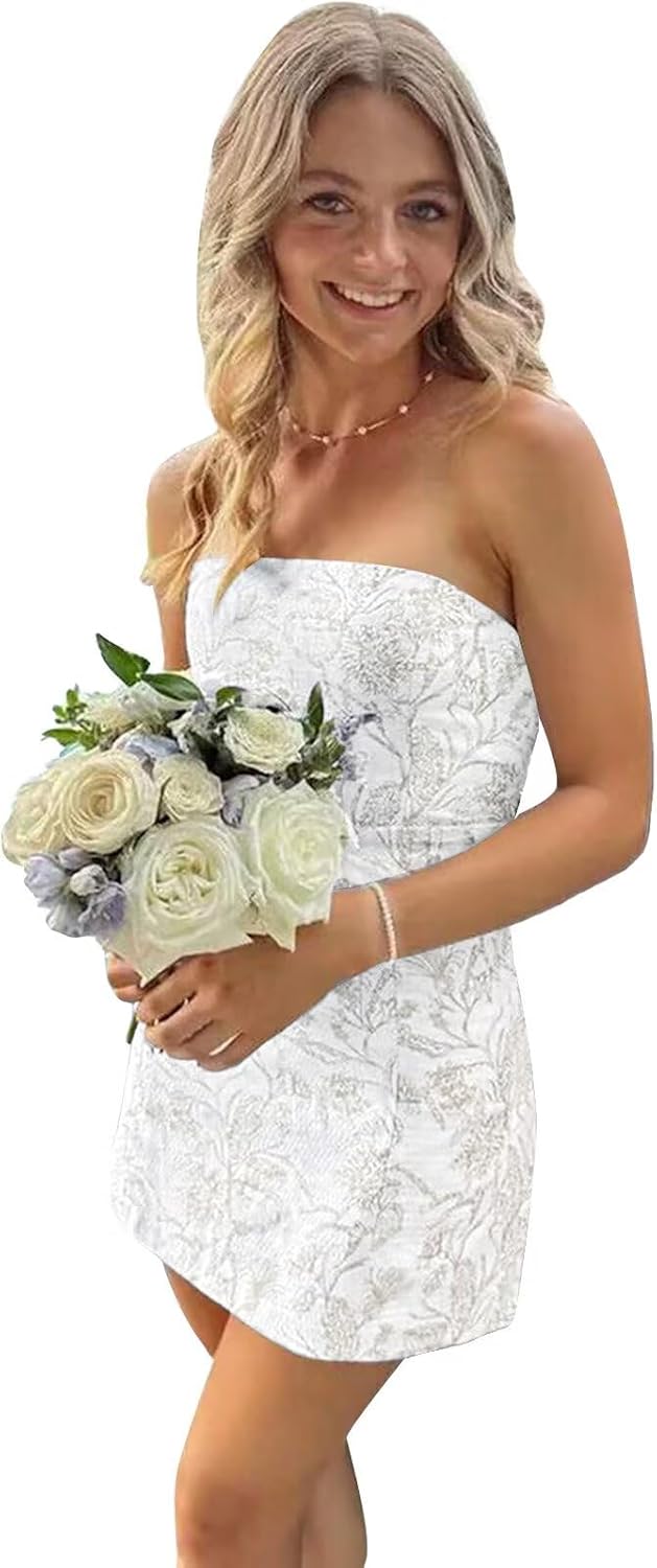 Stylish Strapless Satin Homecoming Dress for Teens 2025