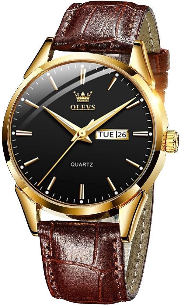 QBAIZI Men's Luminous Leather Watch