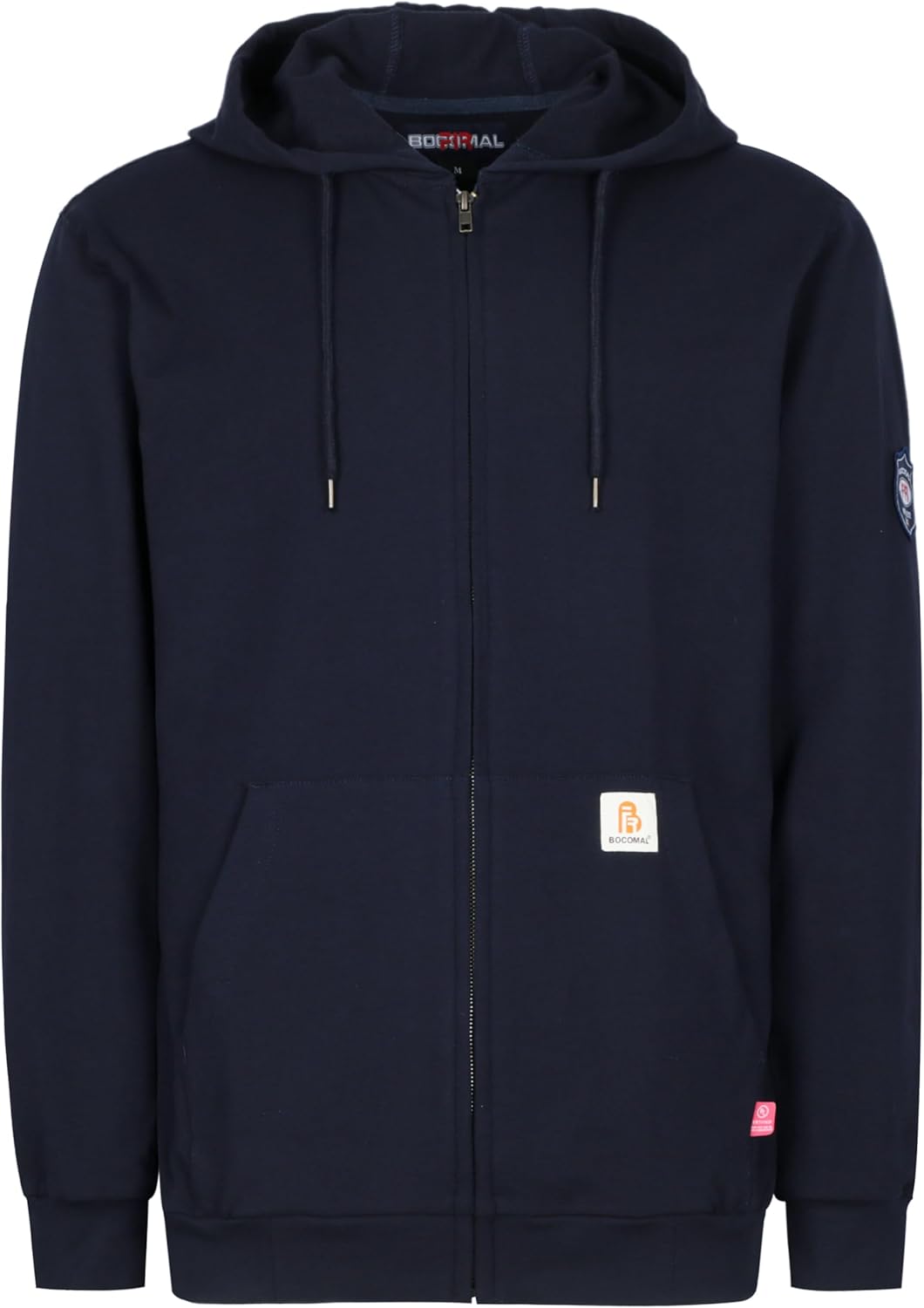 BOCOMAL FR Hoodies Zipper Front Lightweight Cotton for Summer