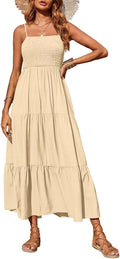PRETTYGARDEN Women's Summer Maxi Dress - Flowy Boho Sundress MATERIAL