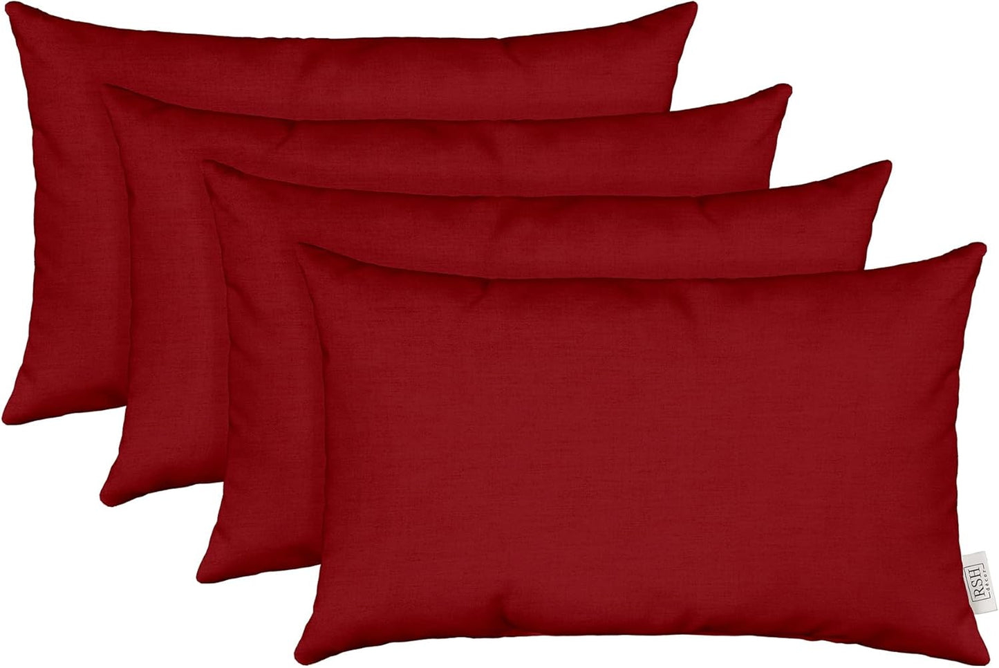 Sunbrella Jumbo Lumbar Pillow Covers Set of 4 for Outdoor Use