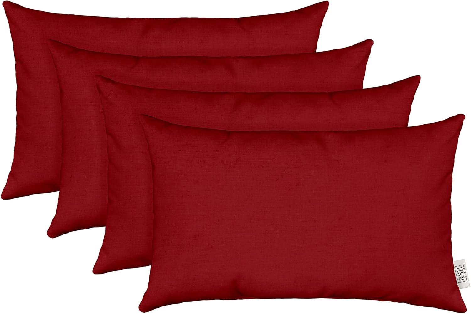 Sunbrella Jumbo Lumbar Pillow Covers Set of 4 for Outdoor Use
