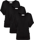 Free to Live Dolman Sleeve Tunic 3 Pack - Flattering Everyday Tops