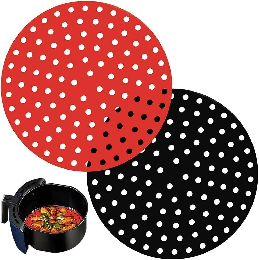 Non-Stick Silicone Air Fryer Liners - 2 Pack