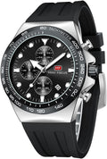 AIMES Watch for Men Sport Military Chronograph - Stylish Big Face