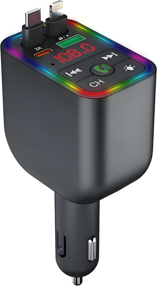 120W Fast Car Charger with Bluetooth & Handsfree