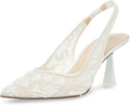 Womens Nikki Cushioned Footbed Laceless Slingback Heels - Pointed Toe