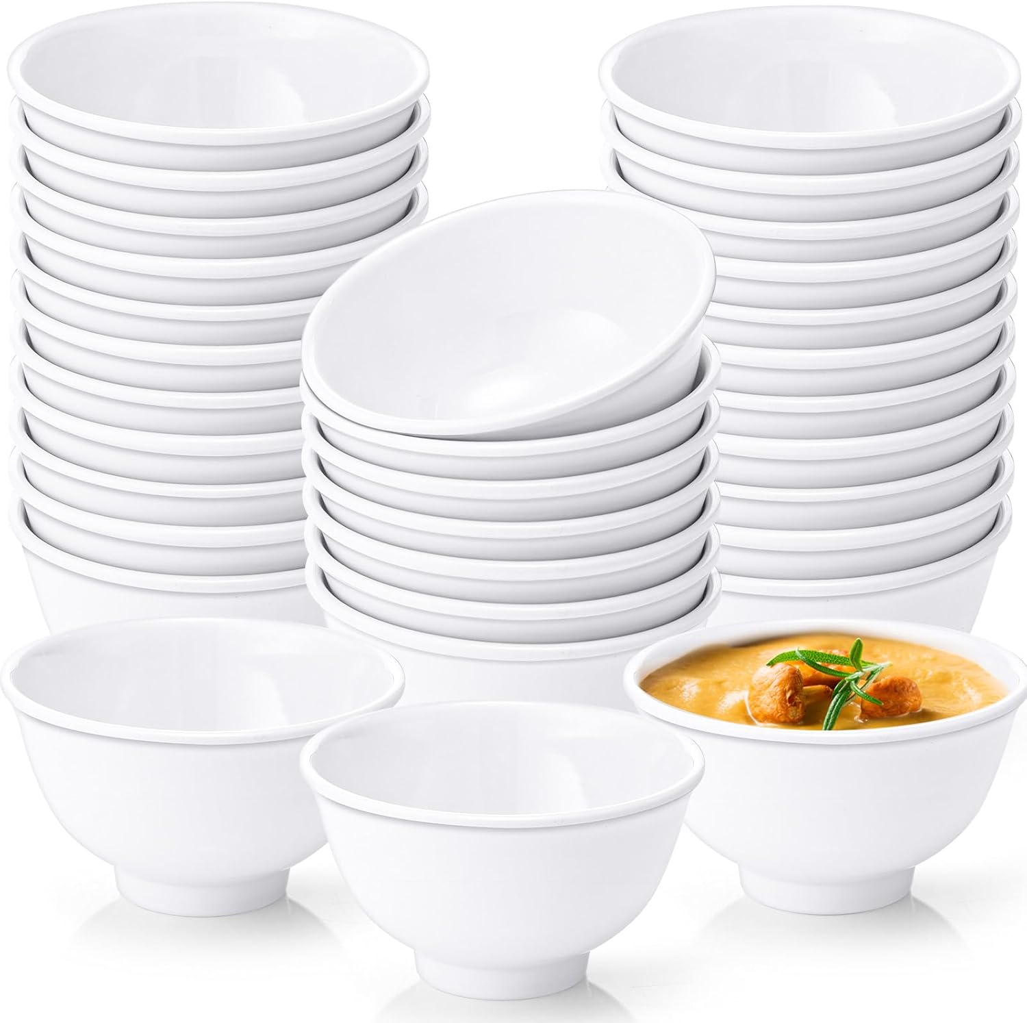 Unbreakable 36 Pcs Bowls Set for Soup, Salad, and Dessert