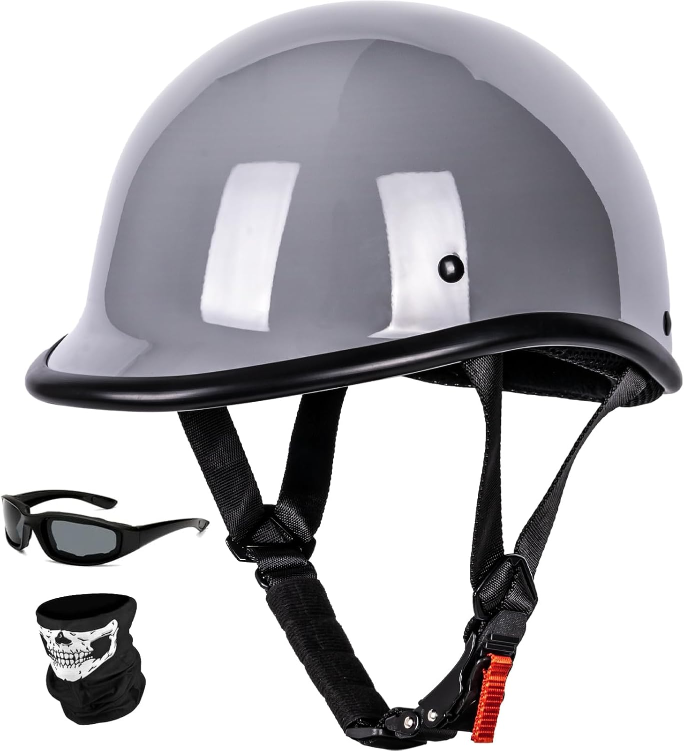 Vintage Motorcycle Half Helmet - Lightweight Open-Face DOT Approved