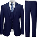 Men's Slim Fit 3 Piece Suit - Classic Navy Tuxedo Set