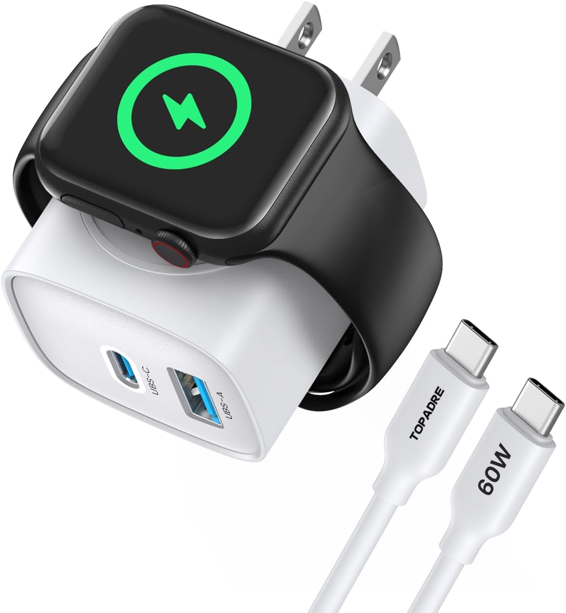 TOPADRE 3-in-1 Fast Charger for Apple Watch & iPhone