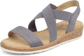 Womens Flat Sandals Slip-On Slingback - Lightweight Comfort Flats