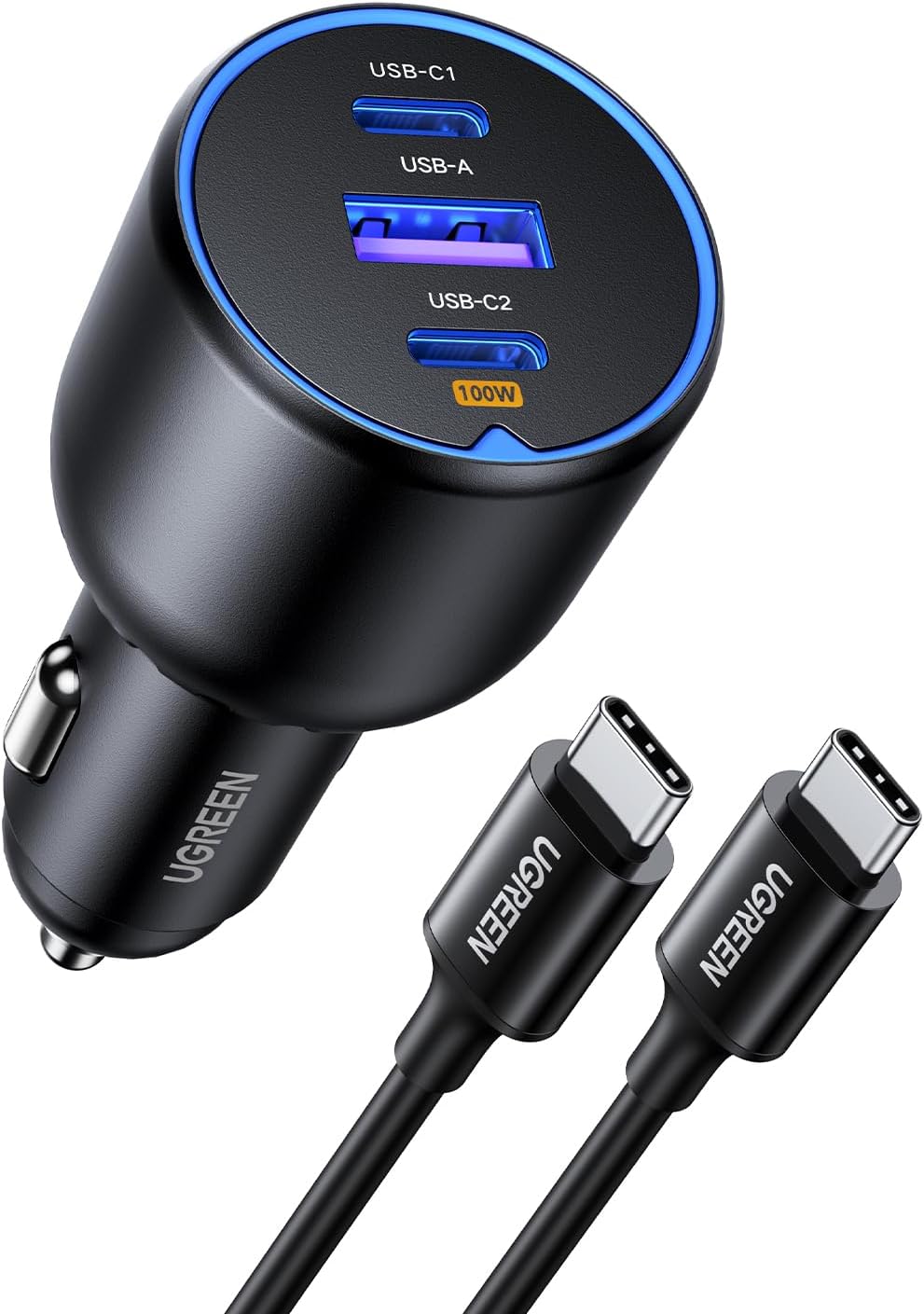 130W Fast Charging Car Charger for iPhone & Galaxy