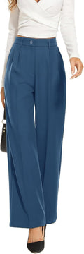 Wide Leg Pants Womens High Elastic Waisted - Office to Weekend