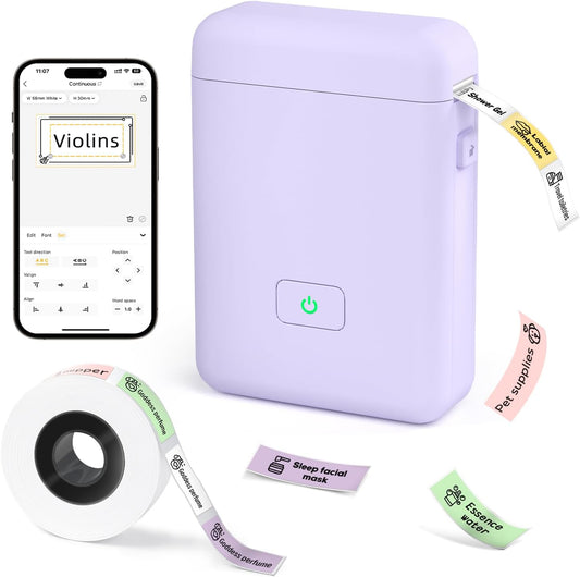 Portable Bluetooth Label Printer - Effortless Organization!