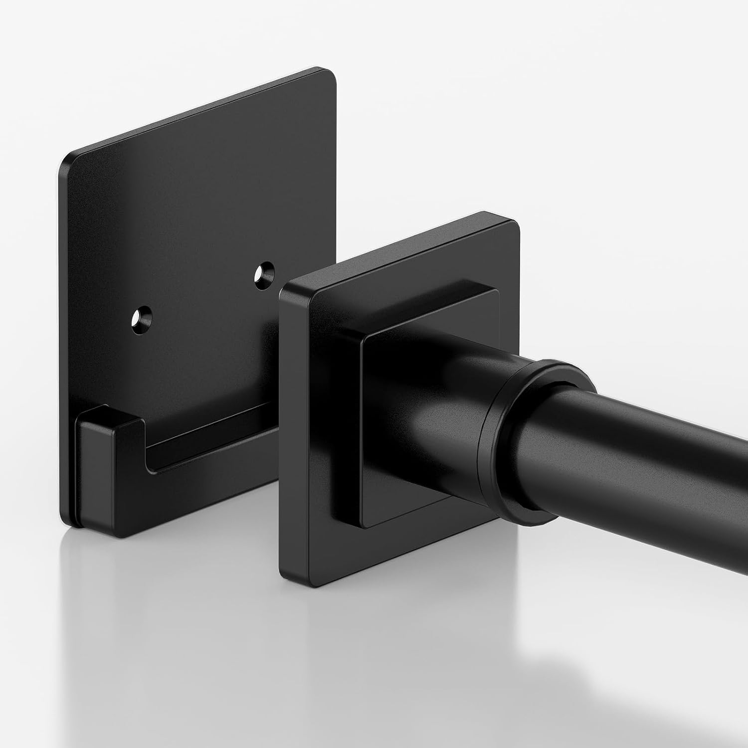 Adjustable Matte Black Tension Rod Set ~ Versatile & Stylish!