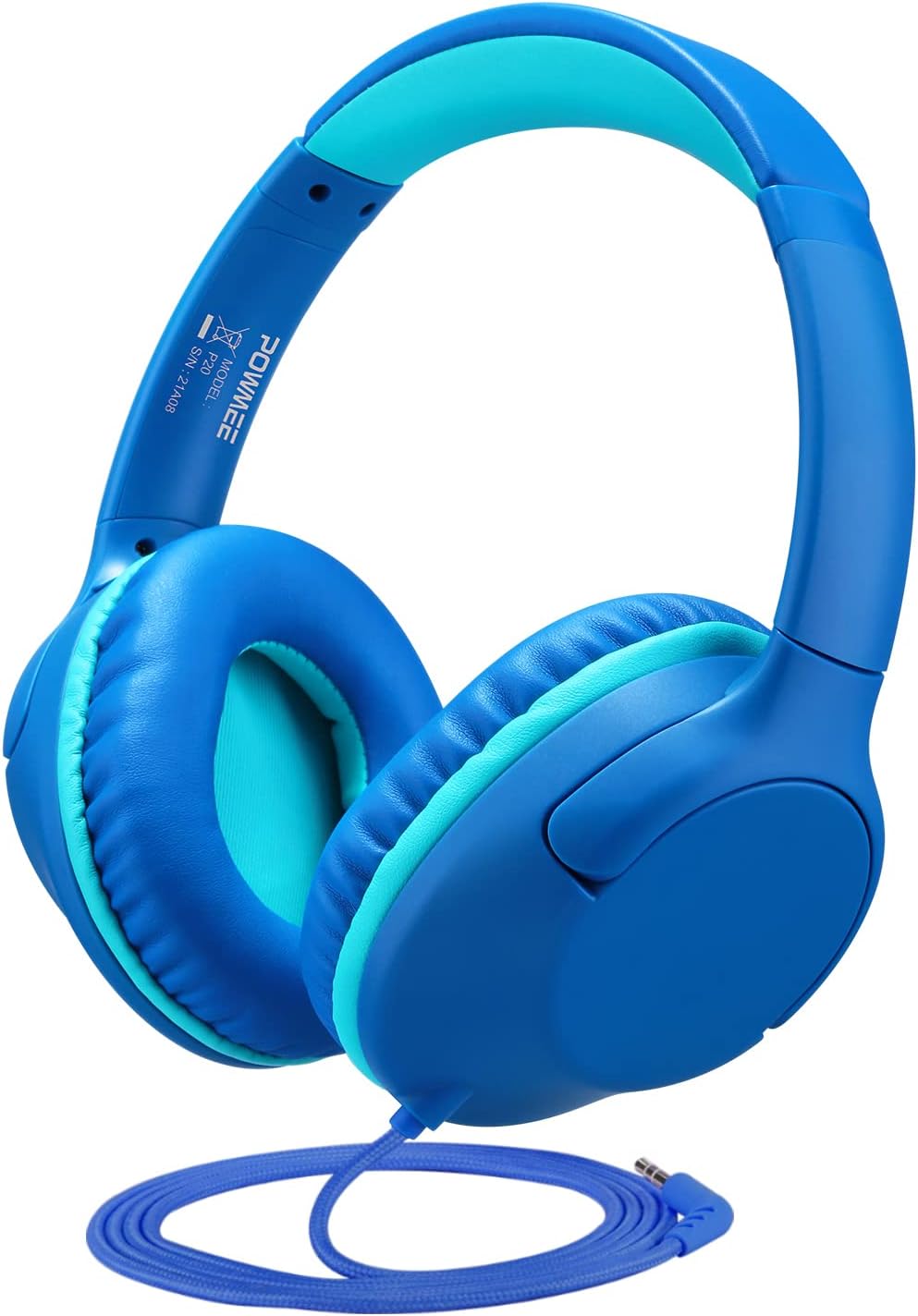 POWMEE P20 Kids Headphones - Safe 94dB Volume Limit