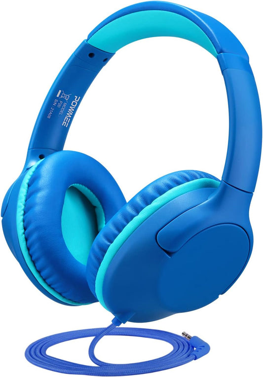 POWMEE P20 Kids Headphones - Safe 94dB Volume Limit