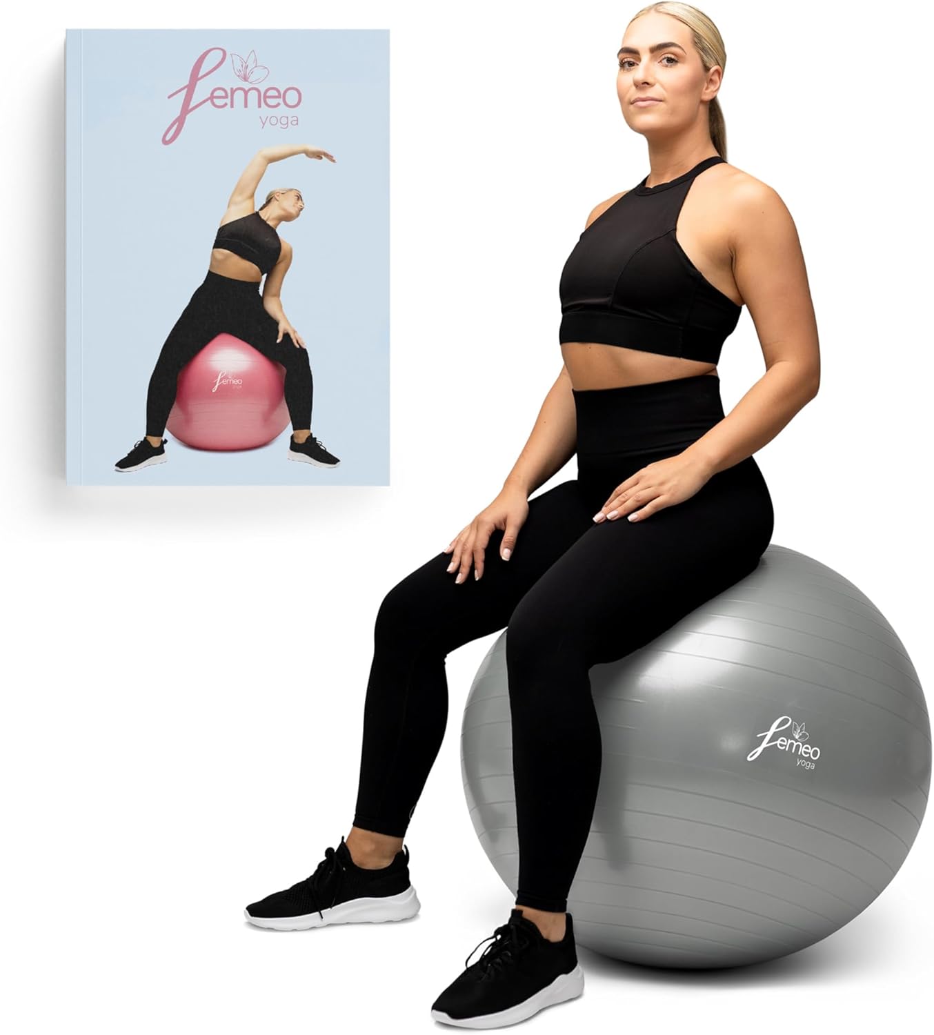 Femeo Yoga Ball Set | 50+ Exercises | Stability & Birthing Support