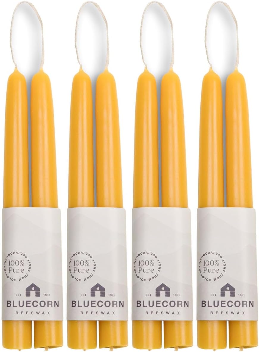 100% Pure Beeswax Taper Candles for Elegant Home Decor