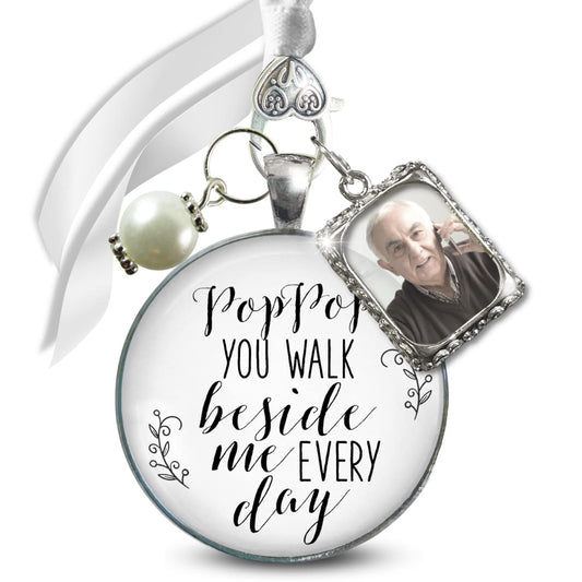 Bouquet Photo Charm for Wedding Memory Keepsake Jewelry Gift