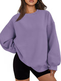 Womens Oversized Fleece Crewneck Sweatshirt - Soft, Warm Fit