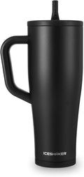 40oz Black Ice Shaker Tumbler with Handle and Straw - No Clumps