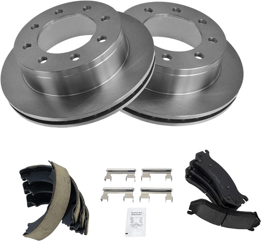 TRQ Rear Brake Pad & Rotor Kit for 99-10 Chevrolet & GMC Vehicles
