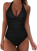 SUUKSESS Women Sexy Halter Tankini Bathing Suit - Slimming Tummy Push