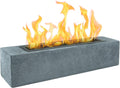 Large Concrete Table Top Fire Pit Rectangular - Portable S'mores