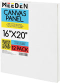 MEEDEN 12-Pack Canvas Boards 16 x 20 in - Gesso-Primed Cotton Panels