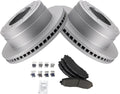 TRQ Rear Brake Pad & Rotor Kit Ceramic Premium G-Coated - Durable