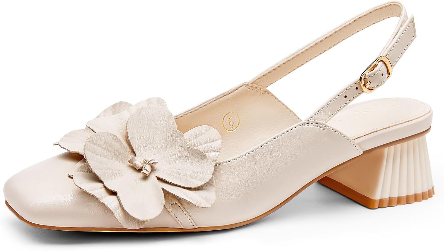 Coutgo Womens Slingback Chunky Heels for Stylish Comfort