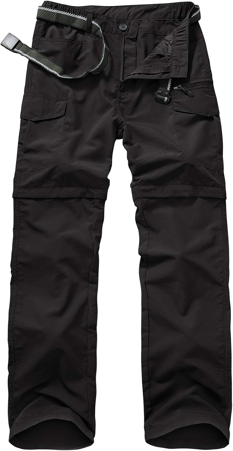 Mens Hiking Pants Quick Dry Lightweight Fishing Convertible Trousers