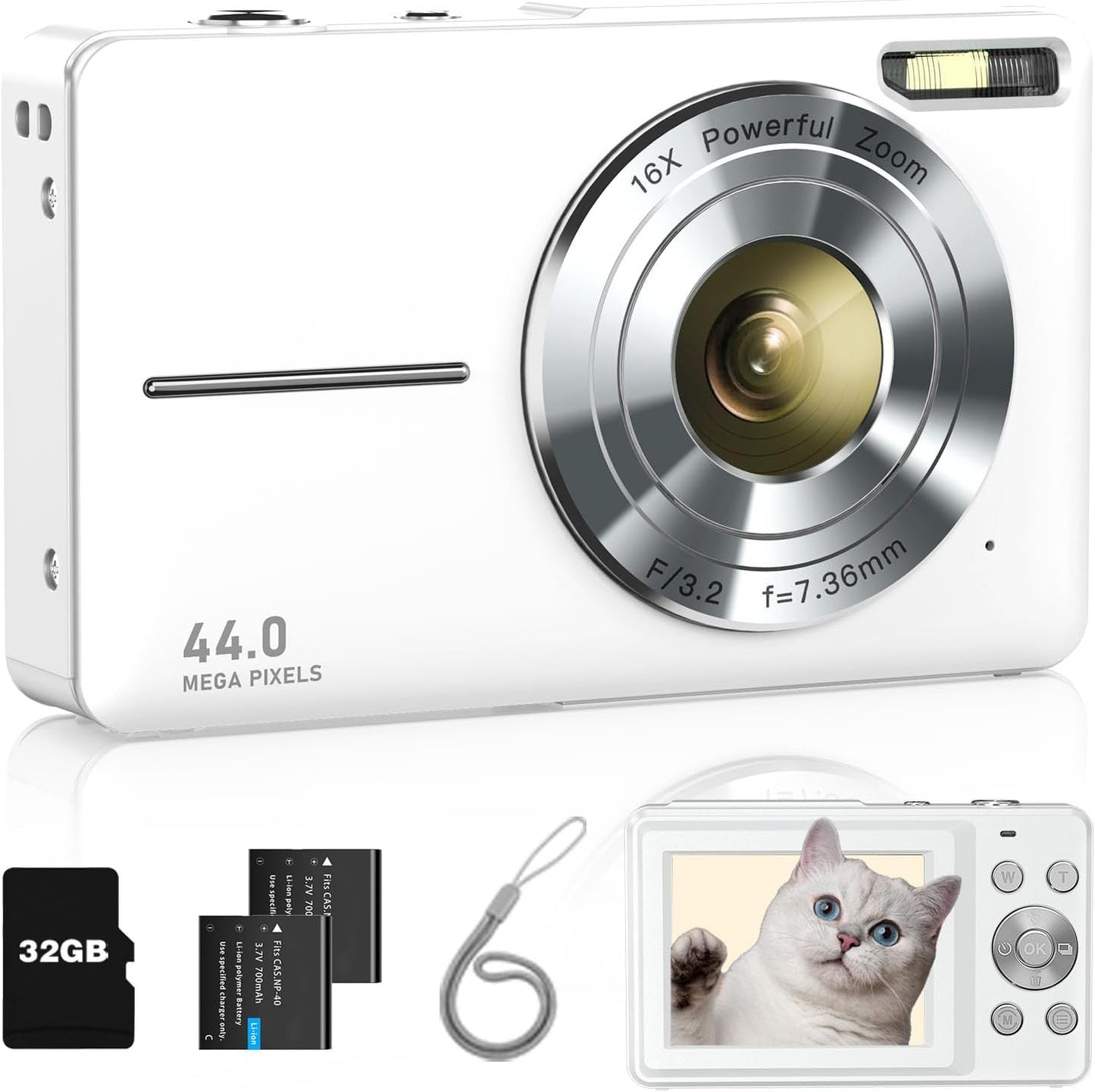 Digital Camera for Kids with 16X Zoom and Anti Shake Feature