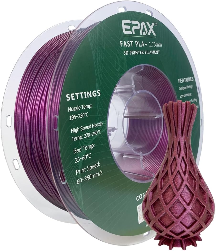 EPAX Cosmic Plum PLA+ 3D Filament - High Speed Printing