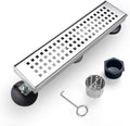 Linear Shower Drain 12 in Removable Grate Cover - Fast Drainage