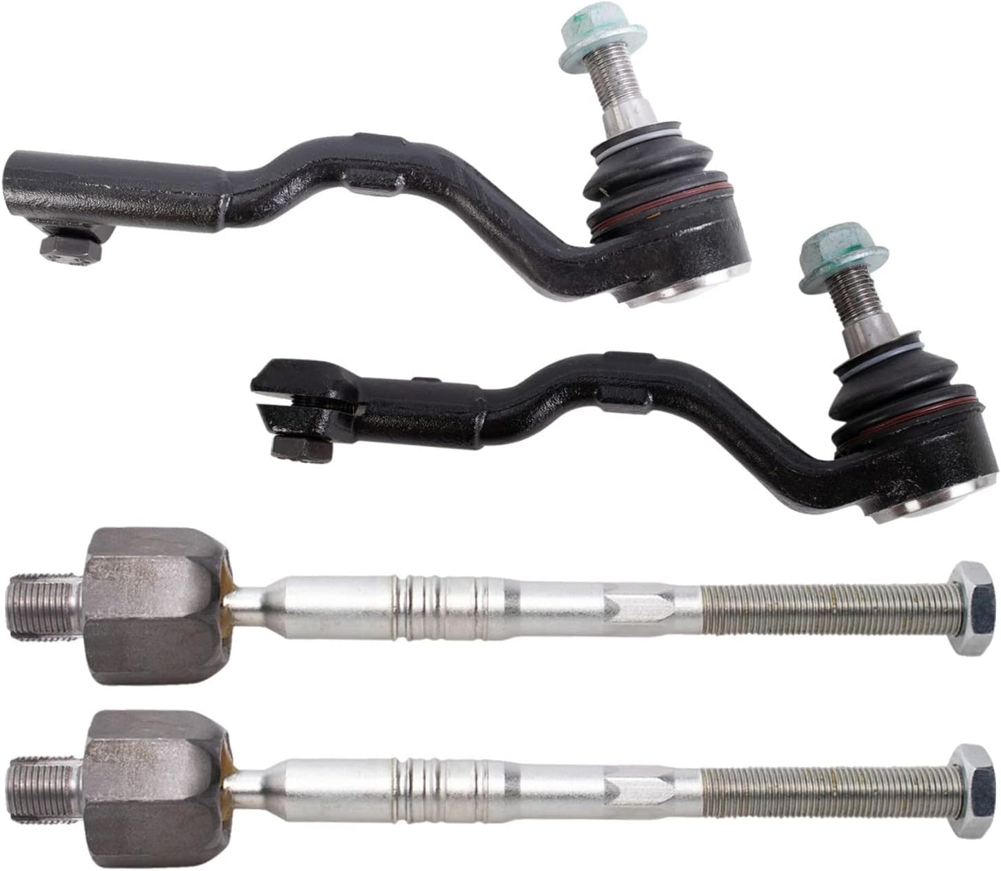 TRQ Front Inner Outer Tie Rod Set for BMW X5 X6 Active Steering