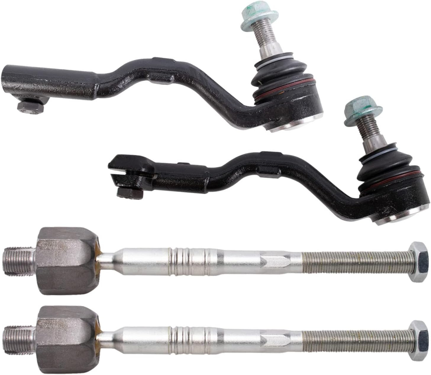TRQ Front Inner Outer Tie Rod Set for BMW X5 X6 Active Steering