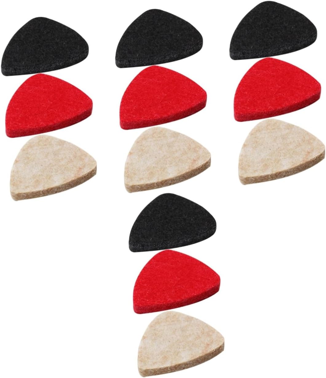 Wool Felt Guitar Picks Set - 12 Pcs