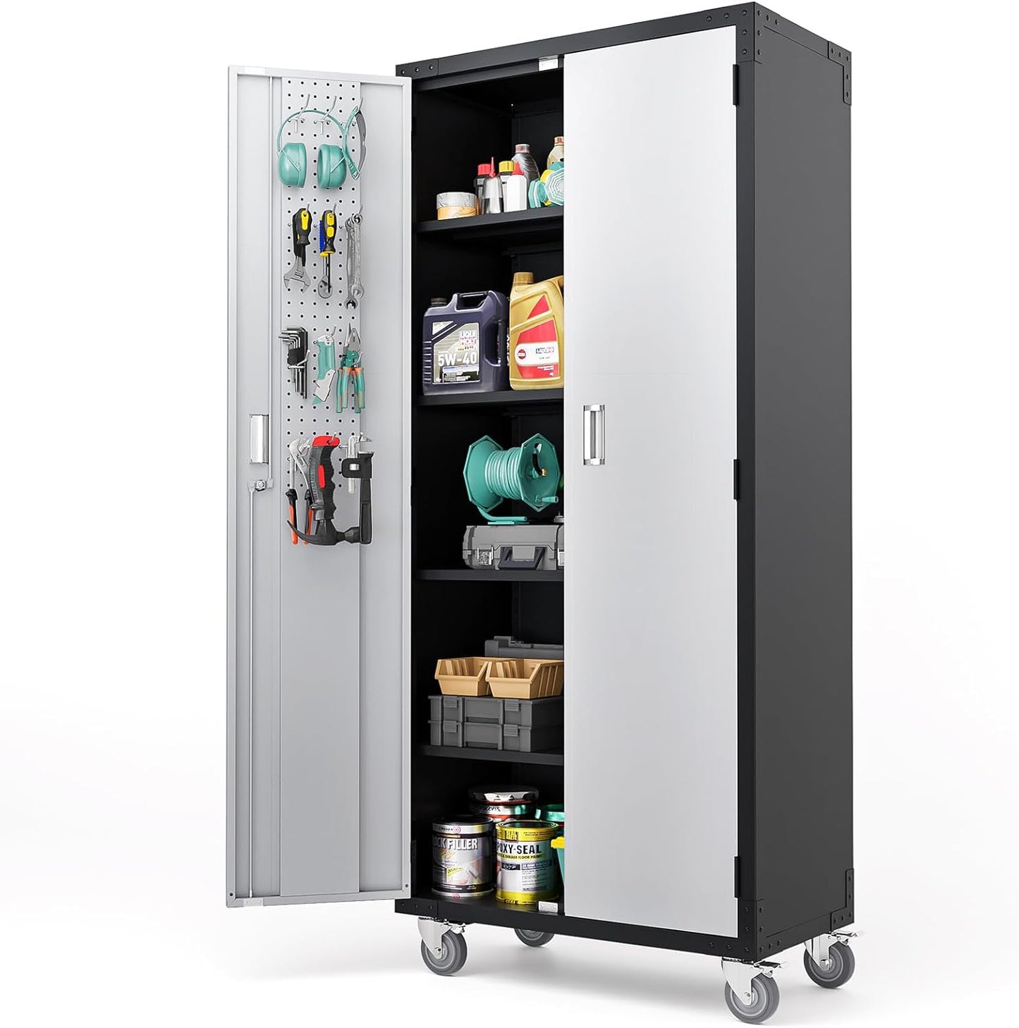 VINGLI 72ft' Tall Garage Storage Cabinet with Locking Doors
