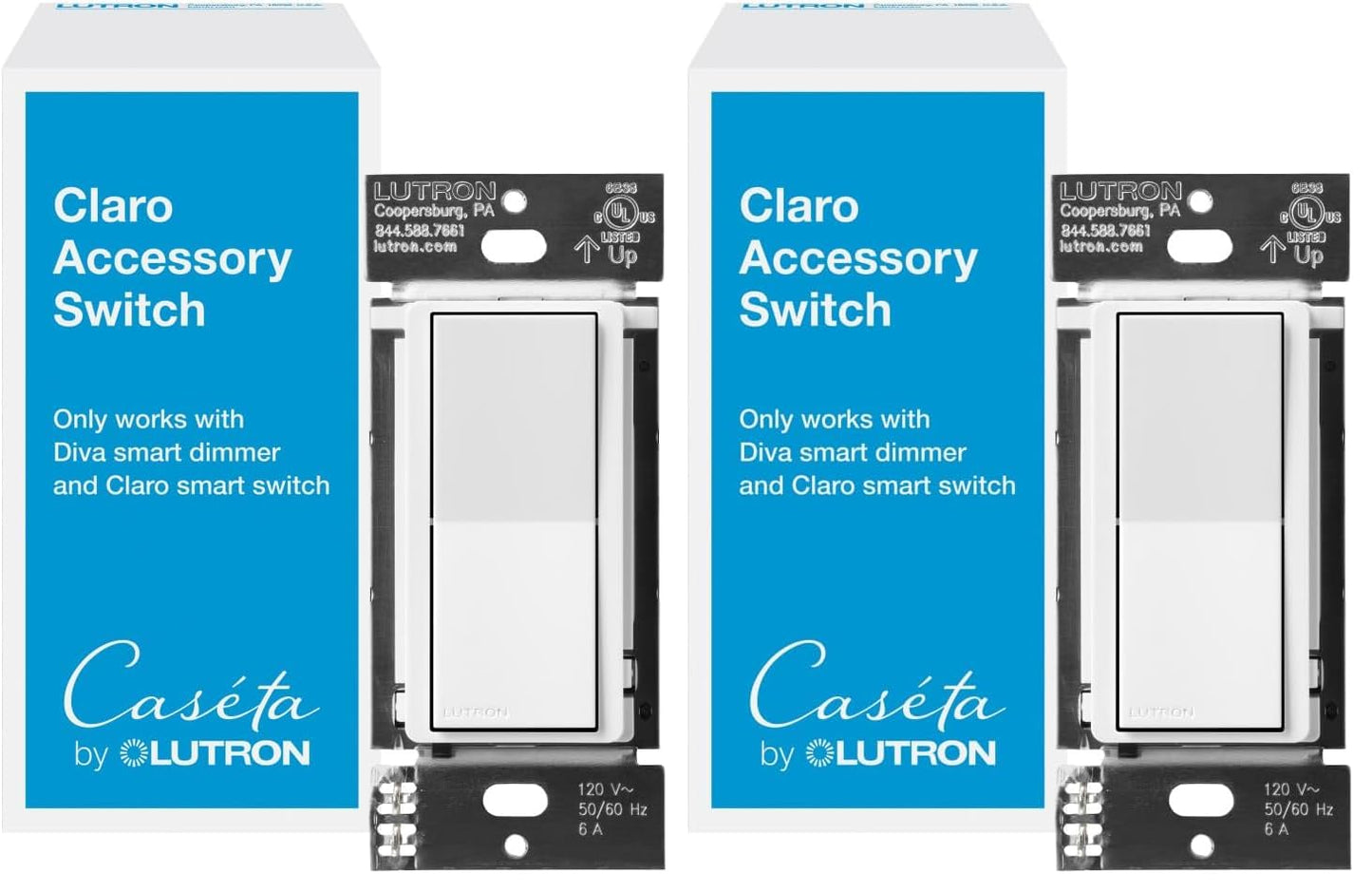 Lutron Caseta Smart Claro Accessory Switch for 3 Way Control