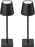 2 Pack Rechargeable Cordless Table Lamps Black - 5200mAh Touch