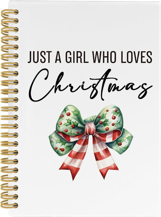 Coquette Christmas Spiral Notebook for Festive Notes
