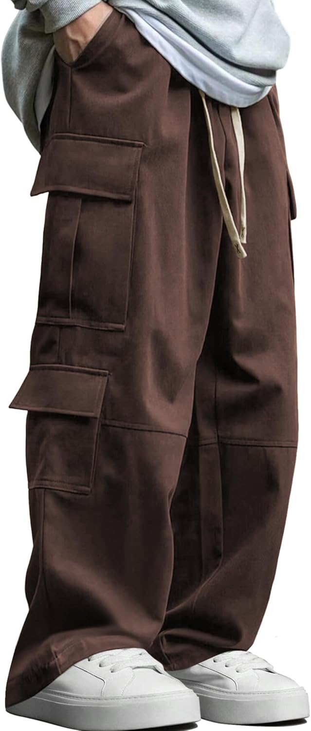 ZAFUL Mens Baggy Pants: Y2K Contrast Piping Sweatpants