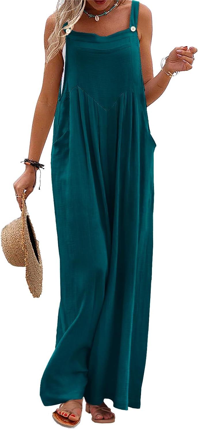 YESNO Women's Summer Casual Overalls for Boho Style Lovers