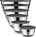 Mixing Bowls with Airtight Lids - 6 Piece Stainless Steel Set