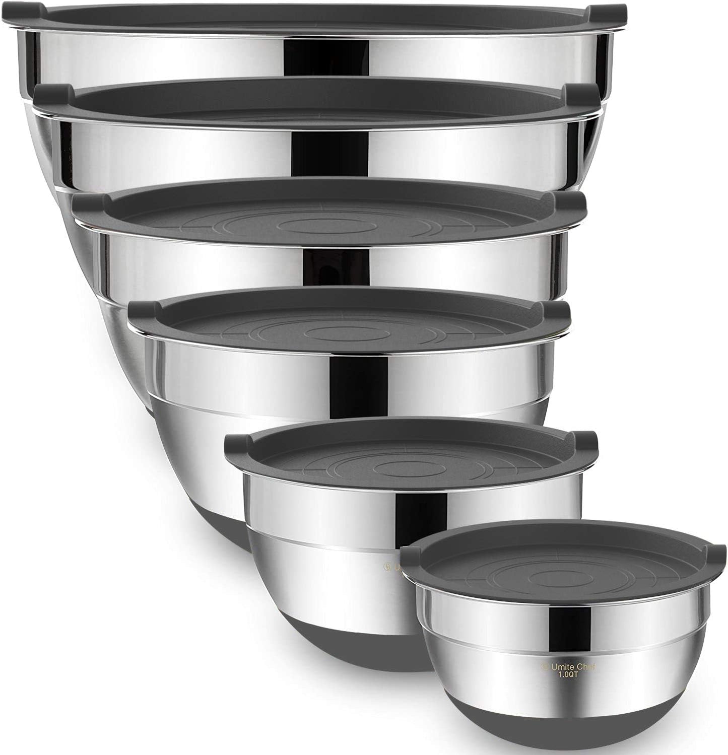 Umite Chef Mixing Bowls Set with Airtight Lids for Kitchen Use