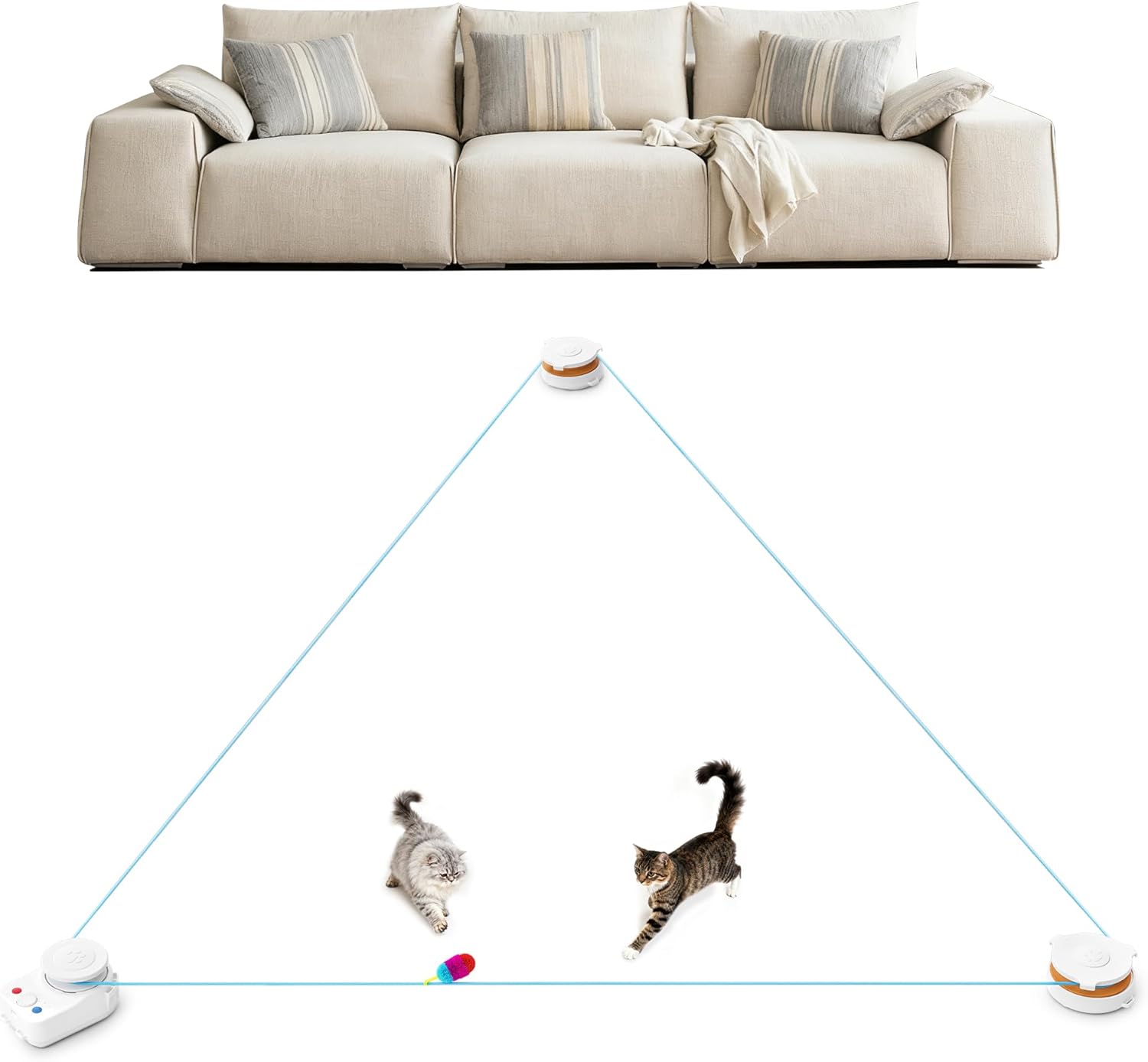 Interactive Cat Toy for Indoor Cats by metiya - Fun & Safe