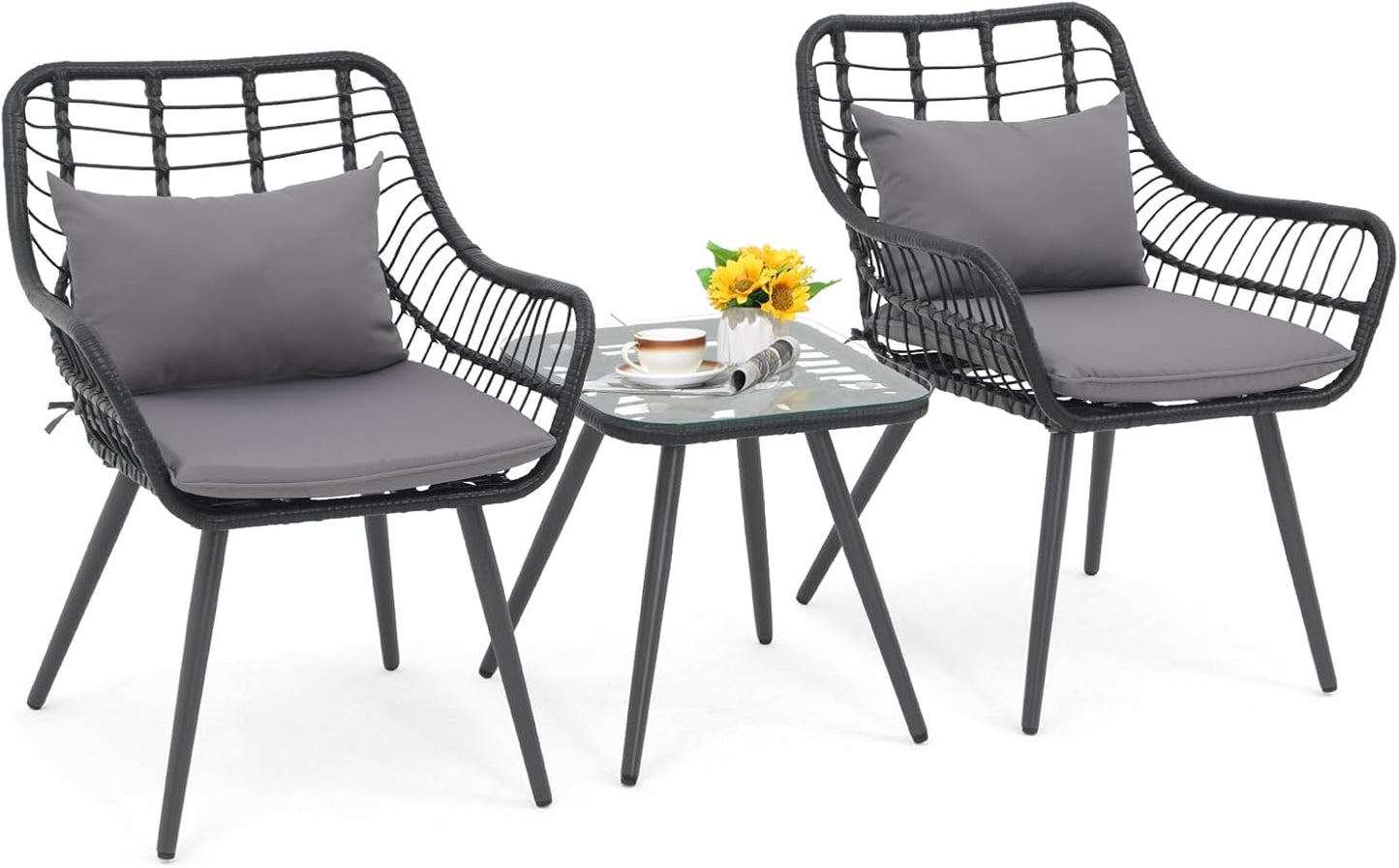 Verano Garden 3 Piece Patio Bistro Set for Outdoor Relaxation